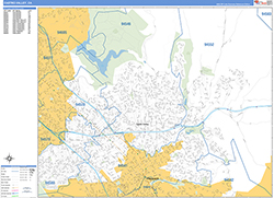 Castro Valley Wall Map Basic Style 2026